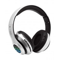 LED Light HD Over the Head Wireless Bluetooth Stereo Headphone STN13L (Silver)